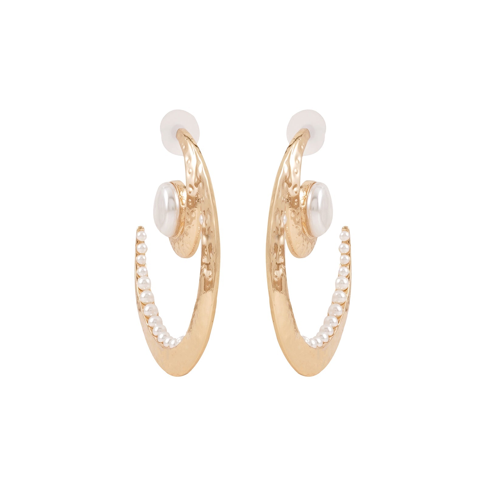 Marine Pearl Gold Earrings