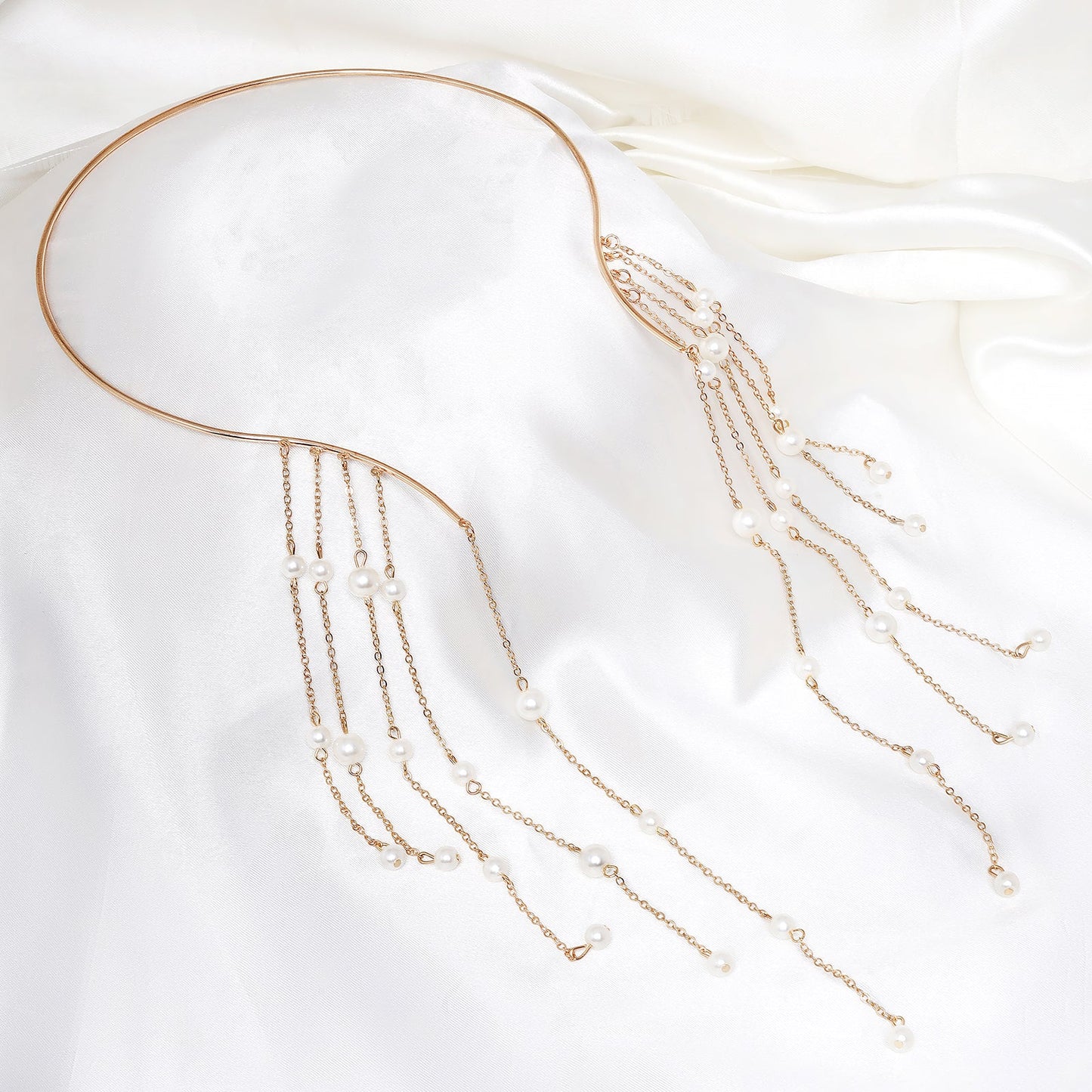 Aegle Golden Pearl Necklace