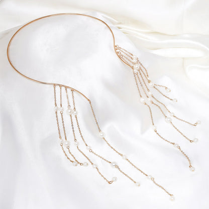Aegle Golden Pearl Necklace