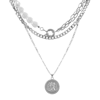 Aella Silver Necklace Set