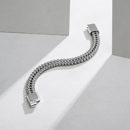 Perseus Silver Stainless Steel Chain Bracelet