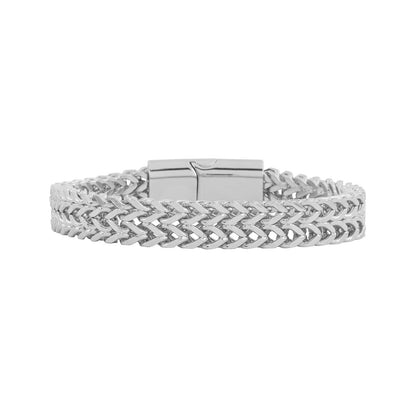 Perseus Silver Stainless Steel Chain Bracelet