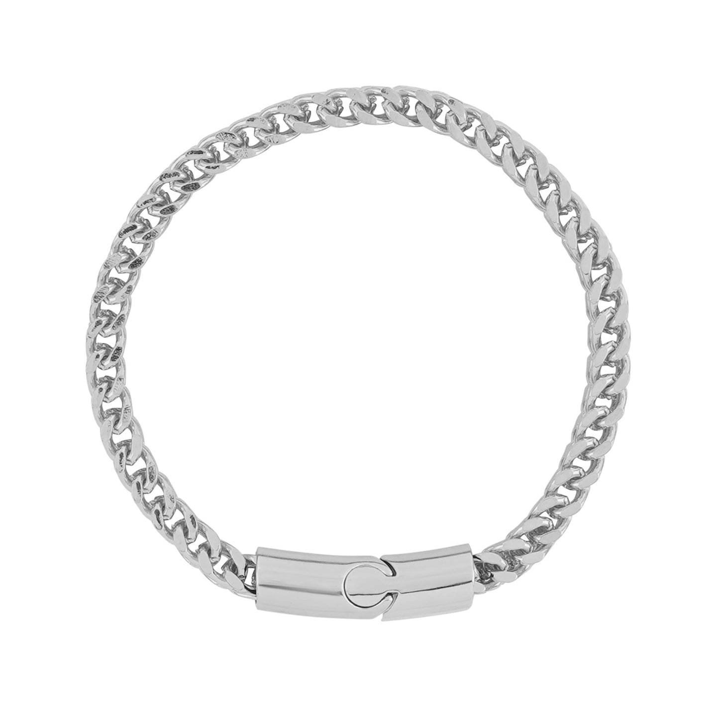 Perseus Silver Stainless Steel Chain Bracelet