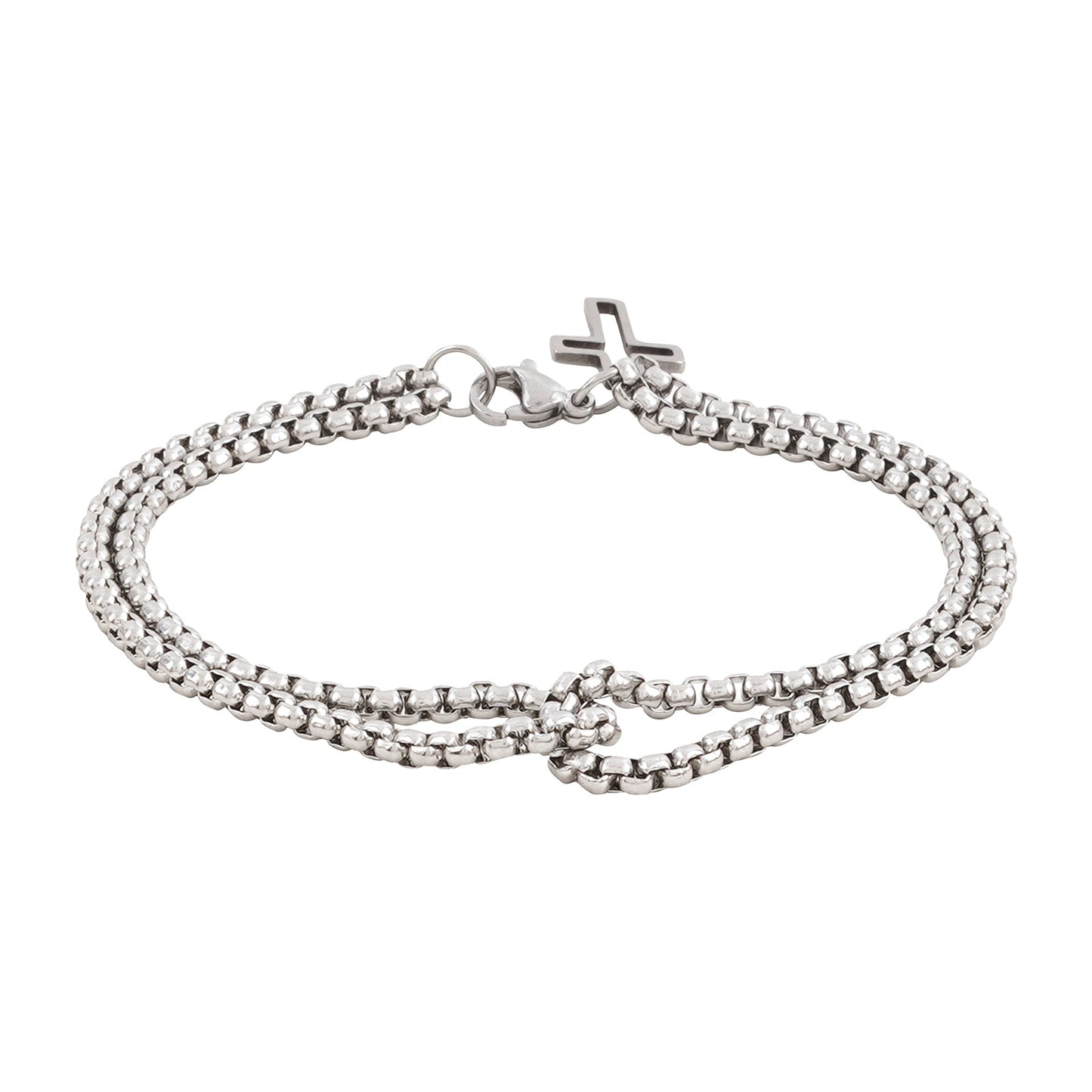 Pollux Double Row Cross Bracelet