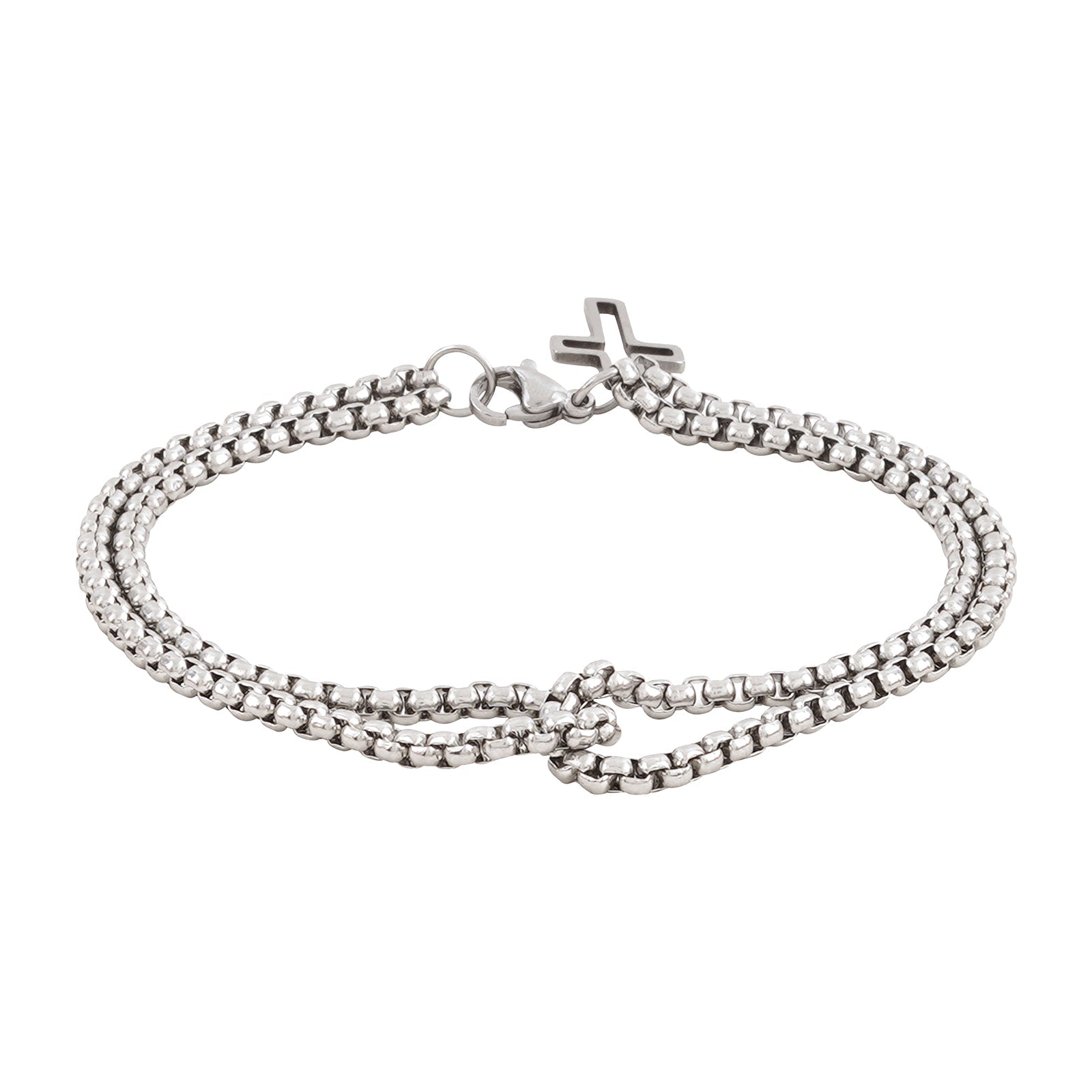 Pollux Double Row Cross Bracelet