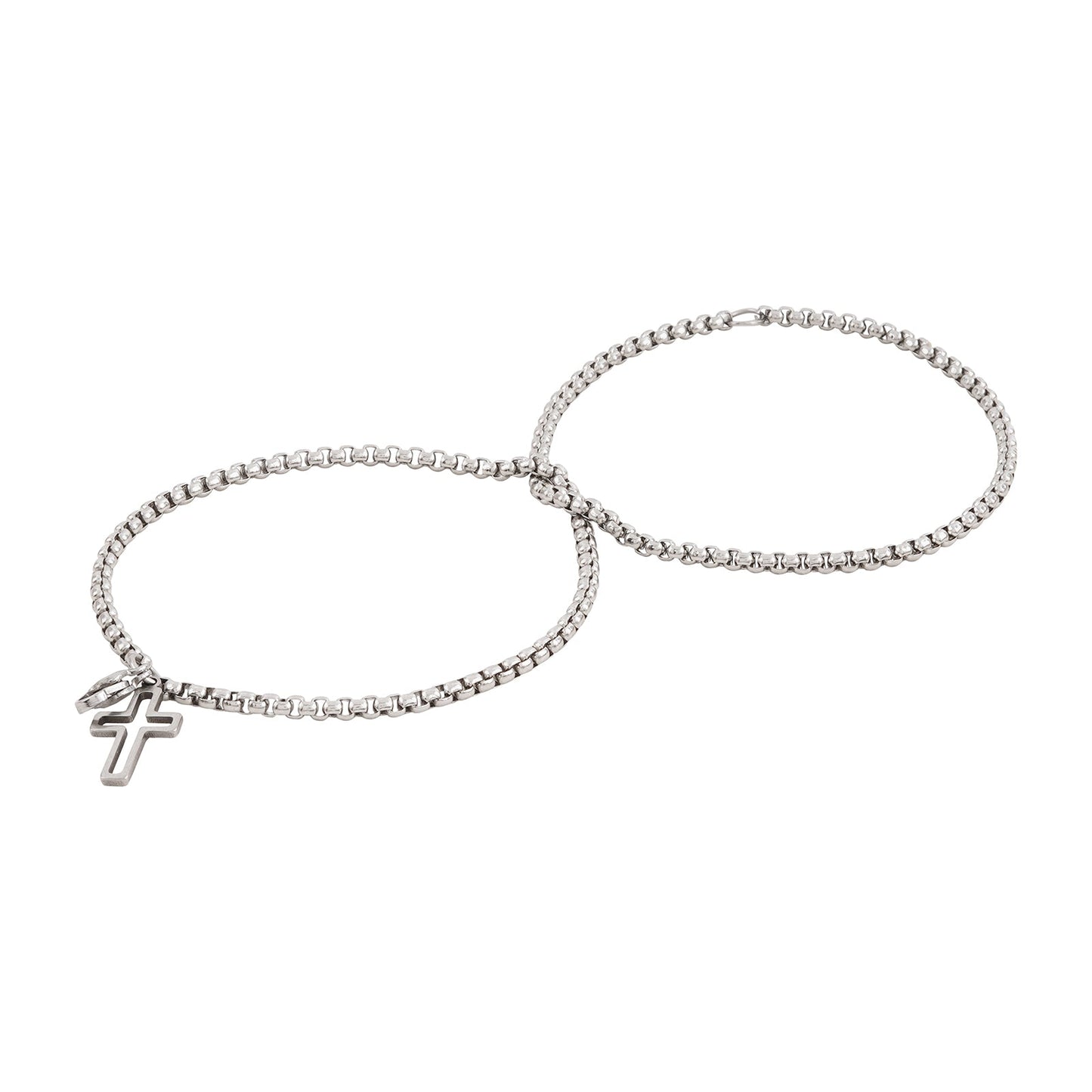 Pollux Double Row Cross Bracelet