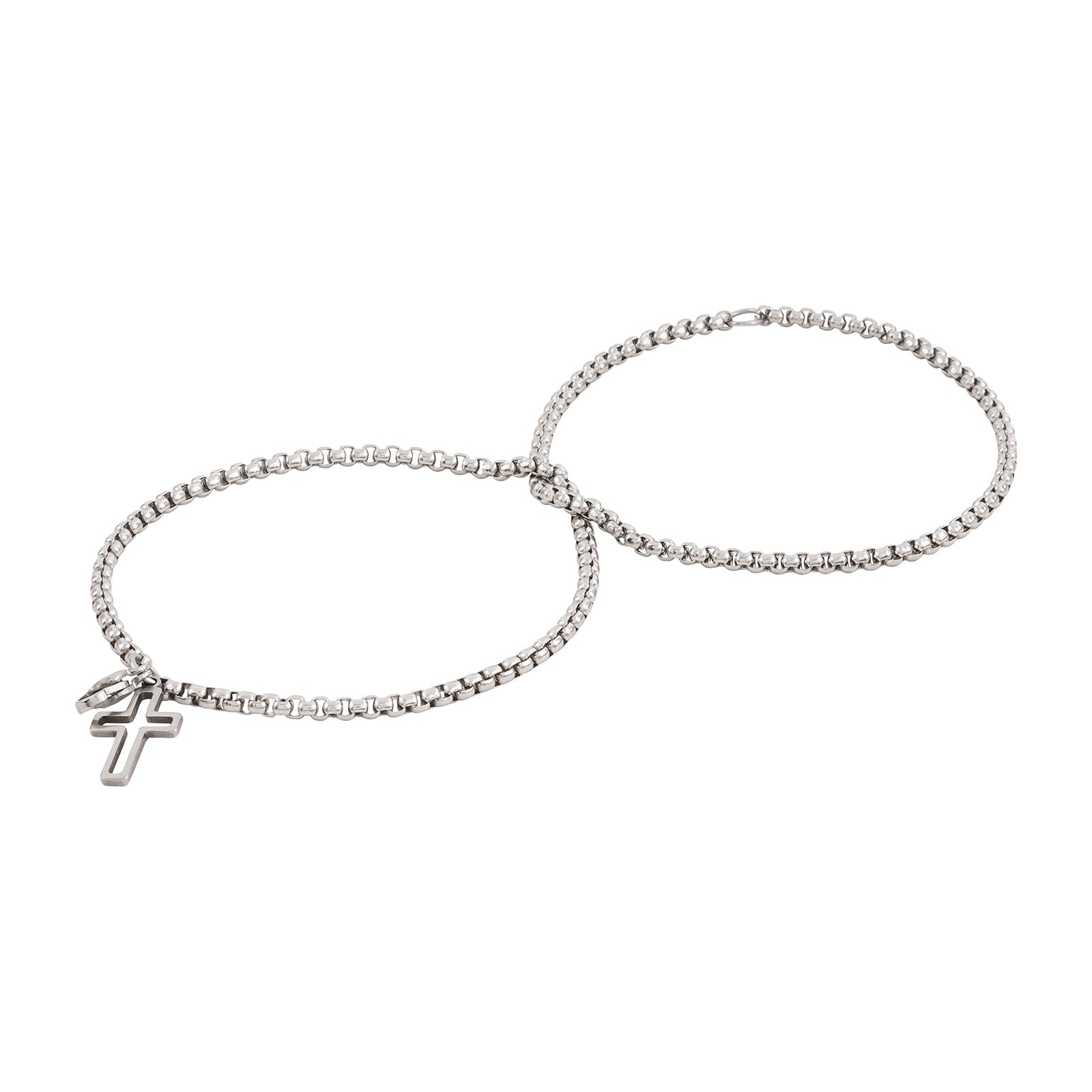 Pollux Double Row Cross Bracelet