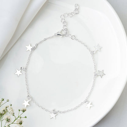 Stargaze Silver Star Anklet