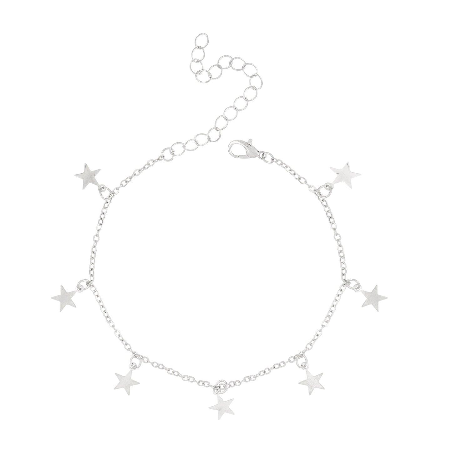 Stargaze Silver Star Anklet