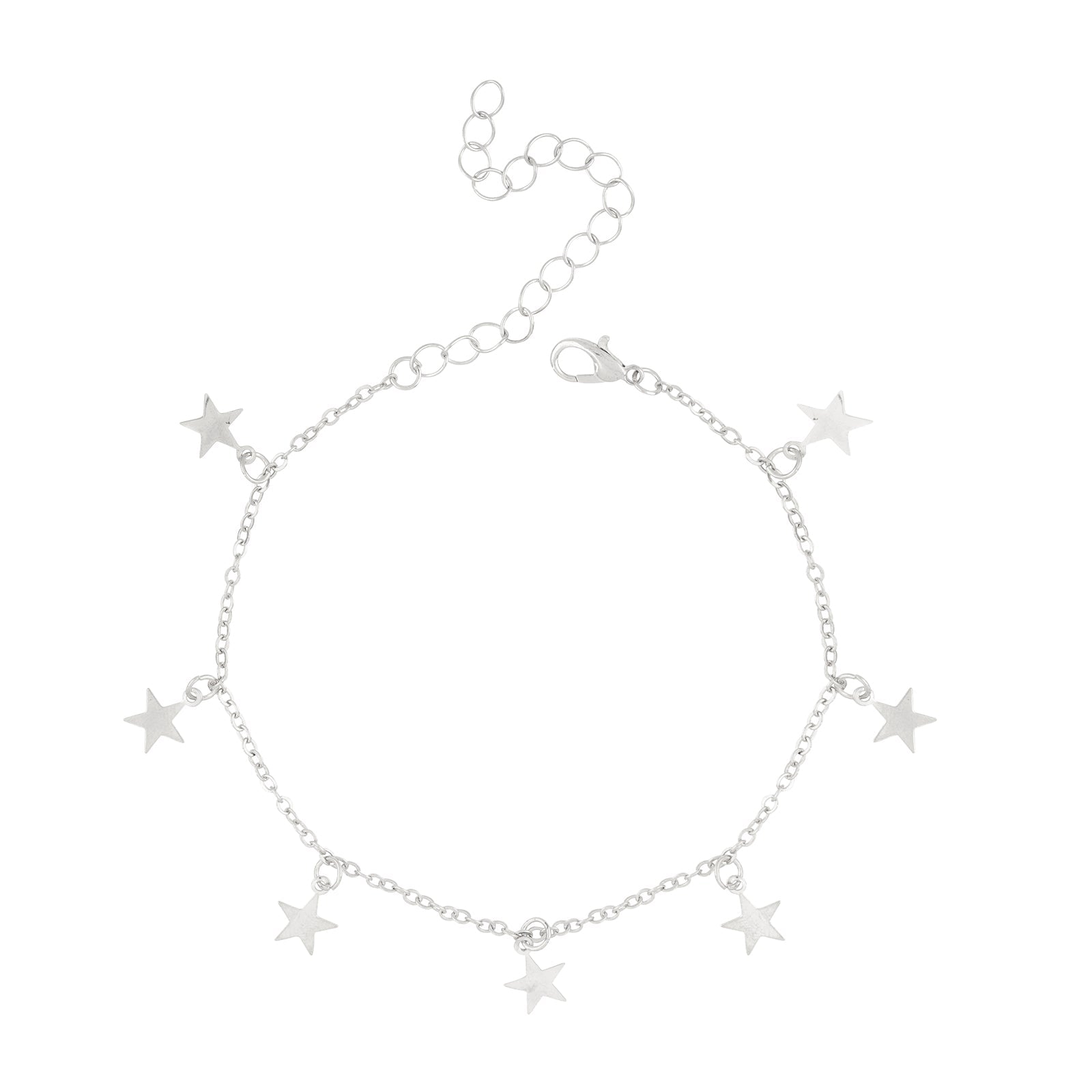Stargaze Silver Star Anklet