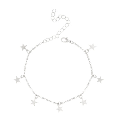 Stargaze Silver Star Anklet