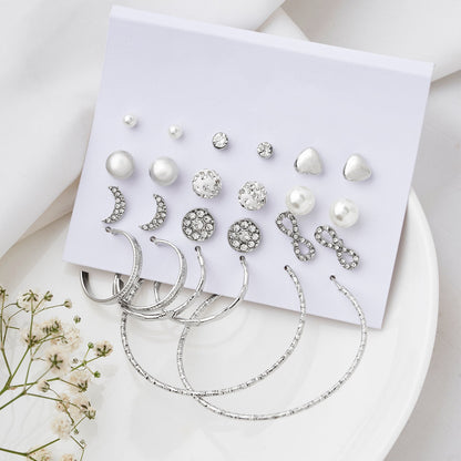 Stay Silver Earring Set