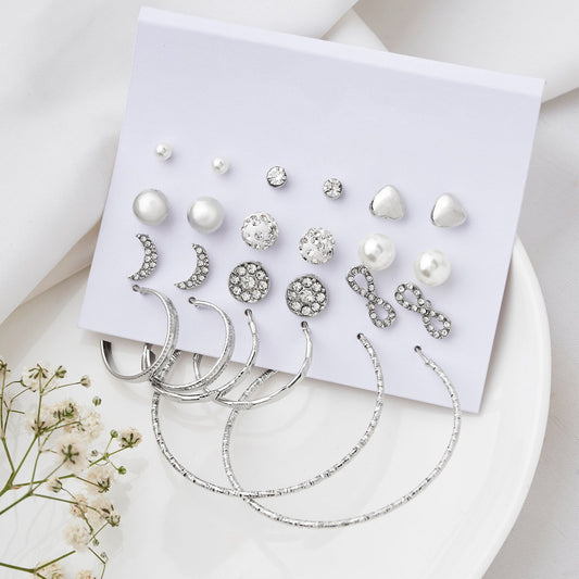 Stay Silver Earring Set