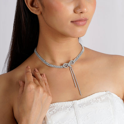 Delphine Bow Style Necklace
