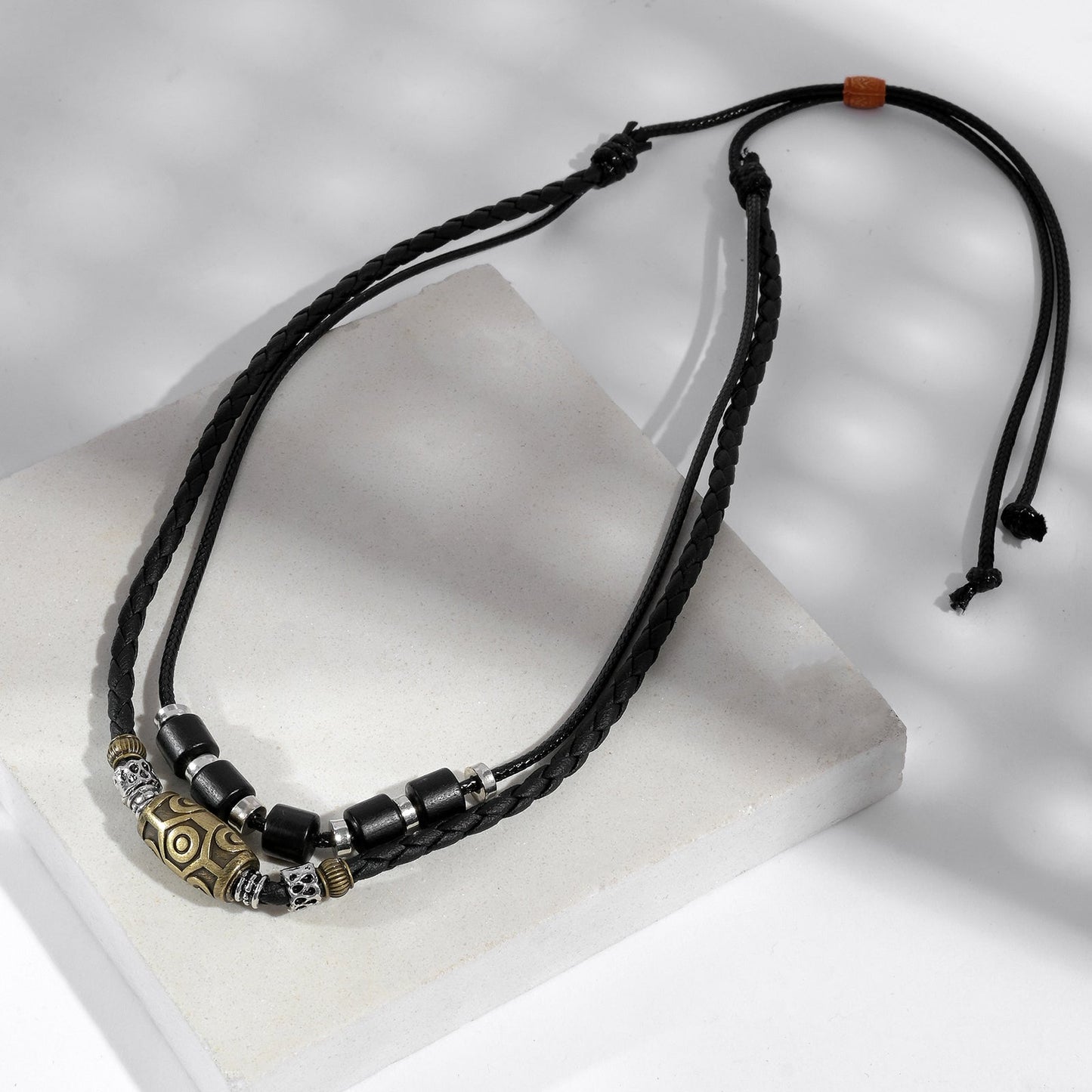 Severus Men's Black Layered Necklace