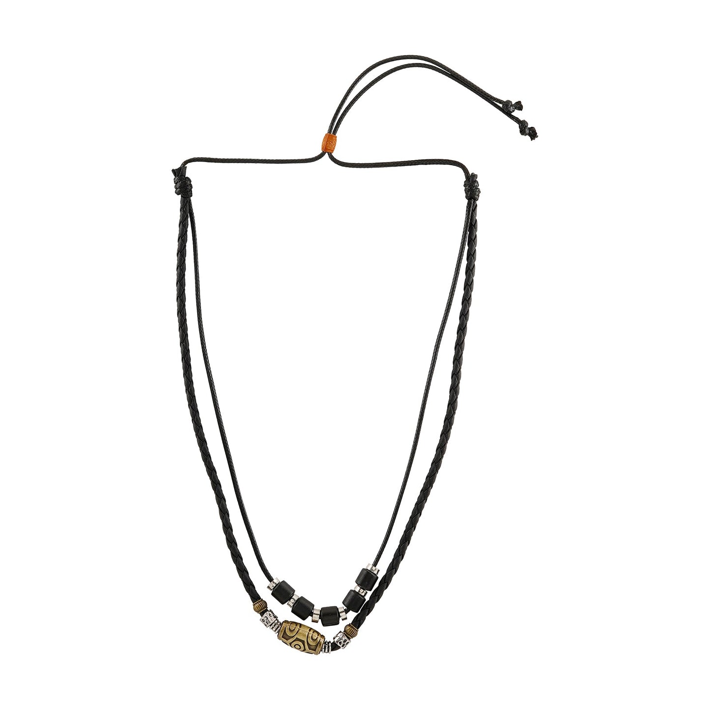 Severus Men's Black Layered Necklace