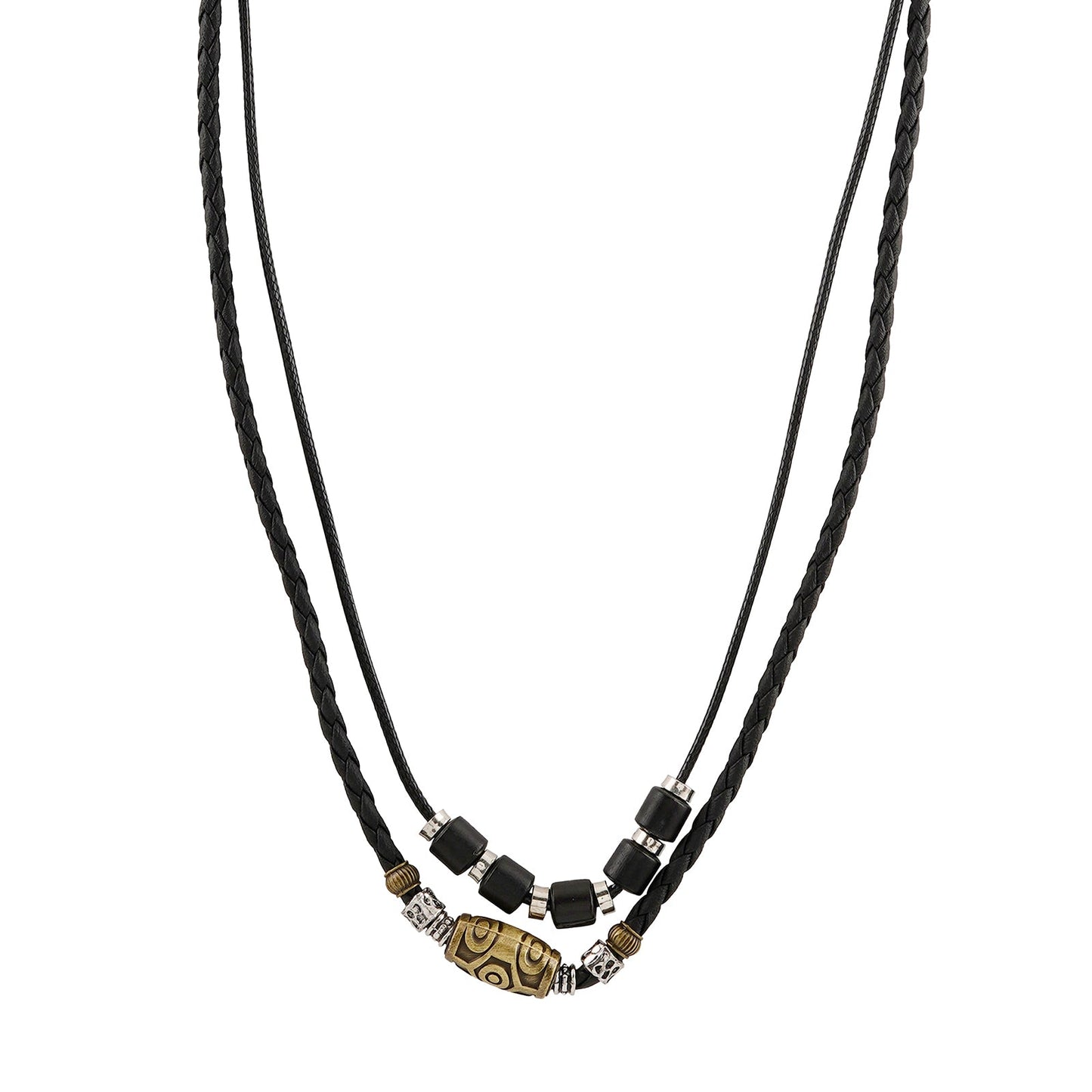 Severus Men's Black Layered Necklace