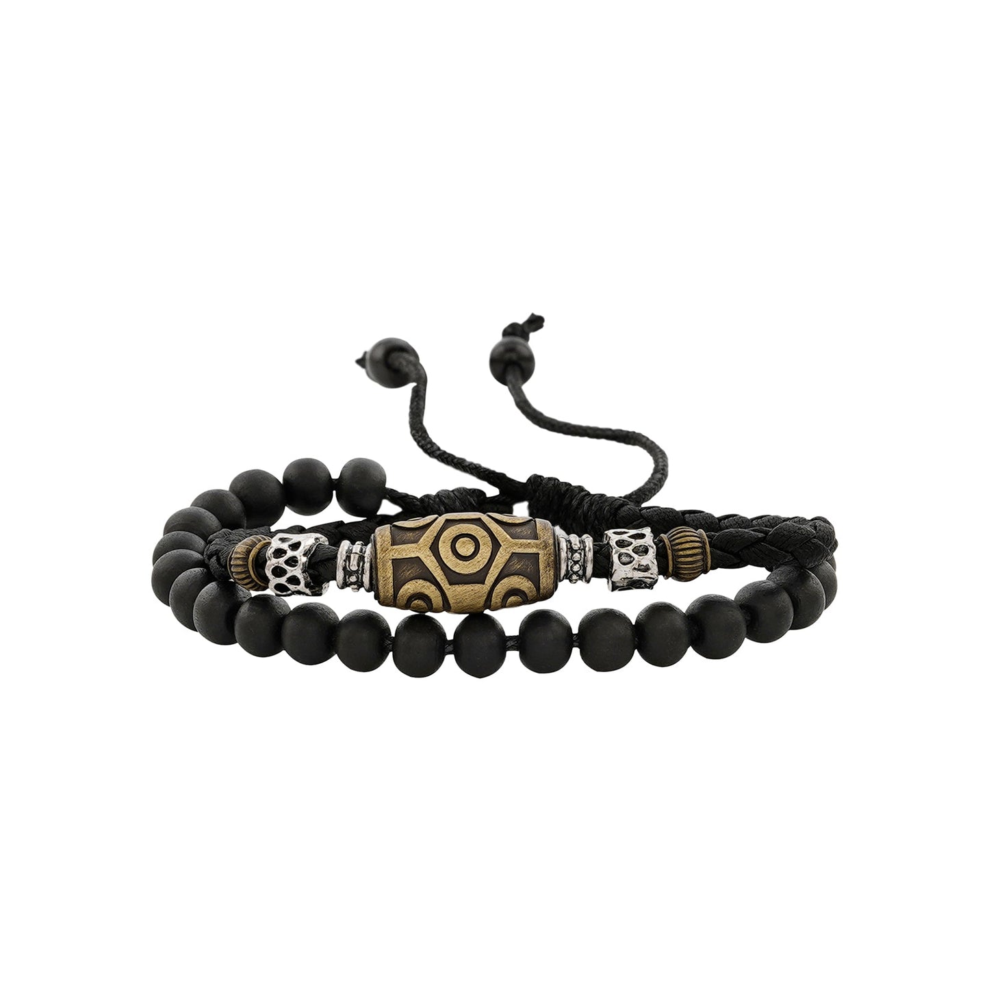 Maximus Men Beaded Black Bracelet