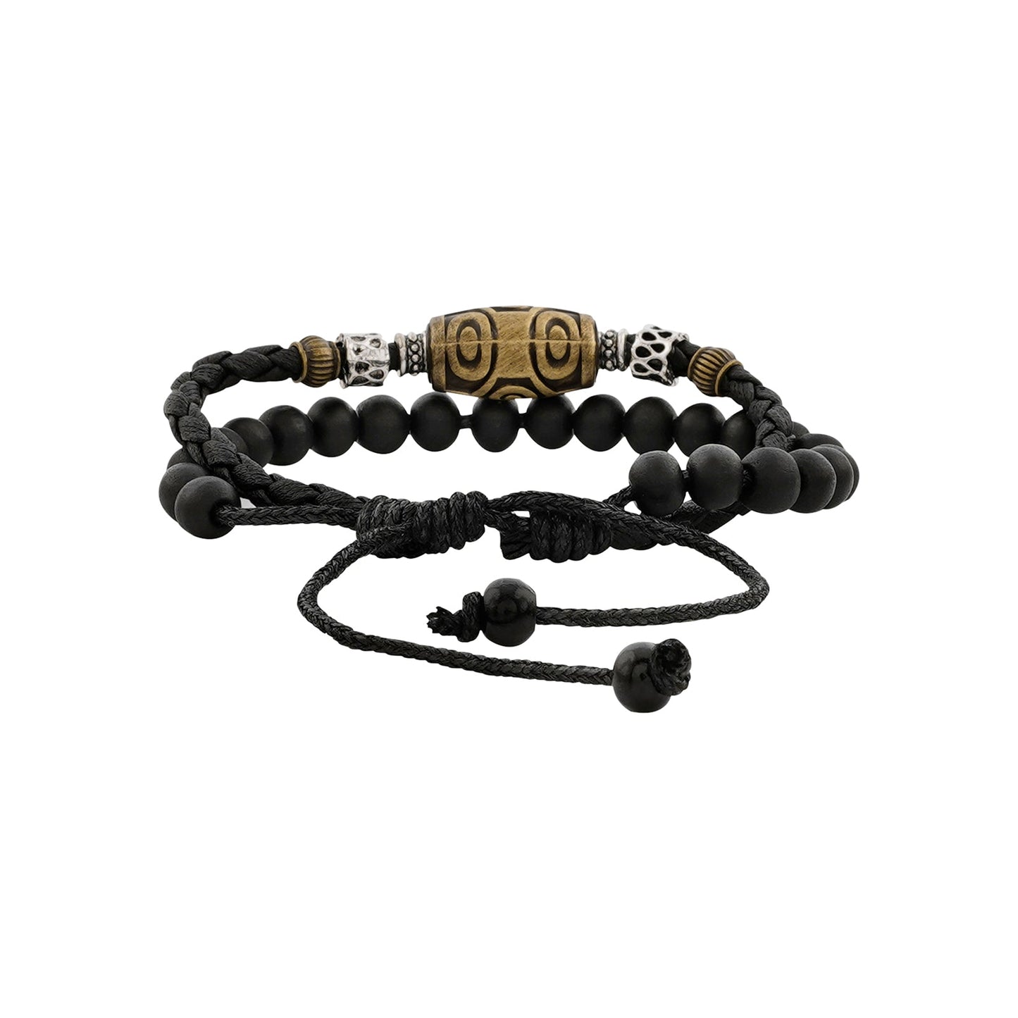 Maximus Men Beaded Black Bracelet