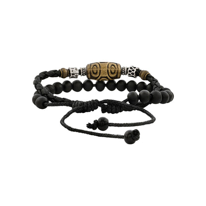 Maximus Men Beaded Black Bracelet