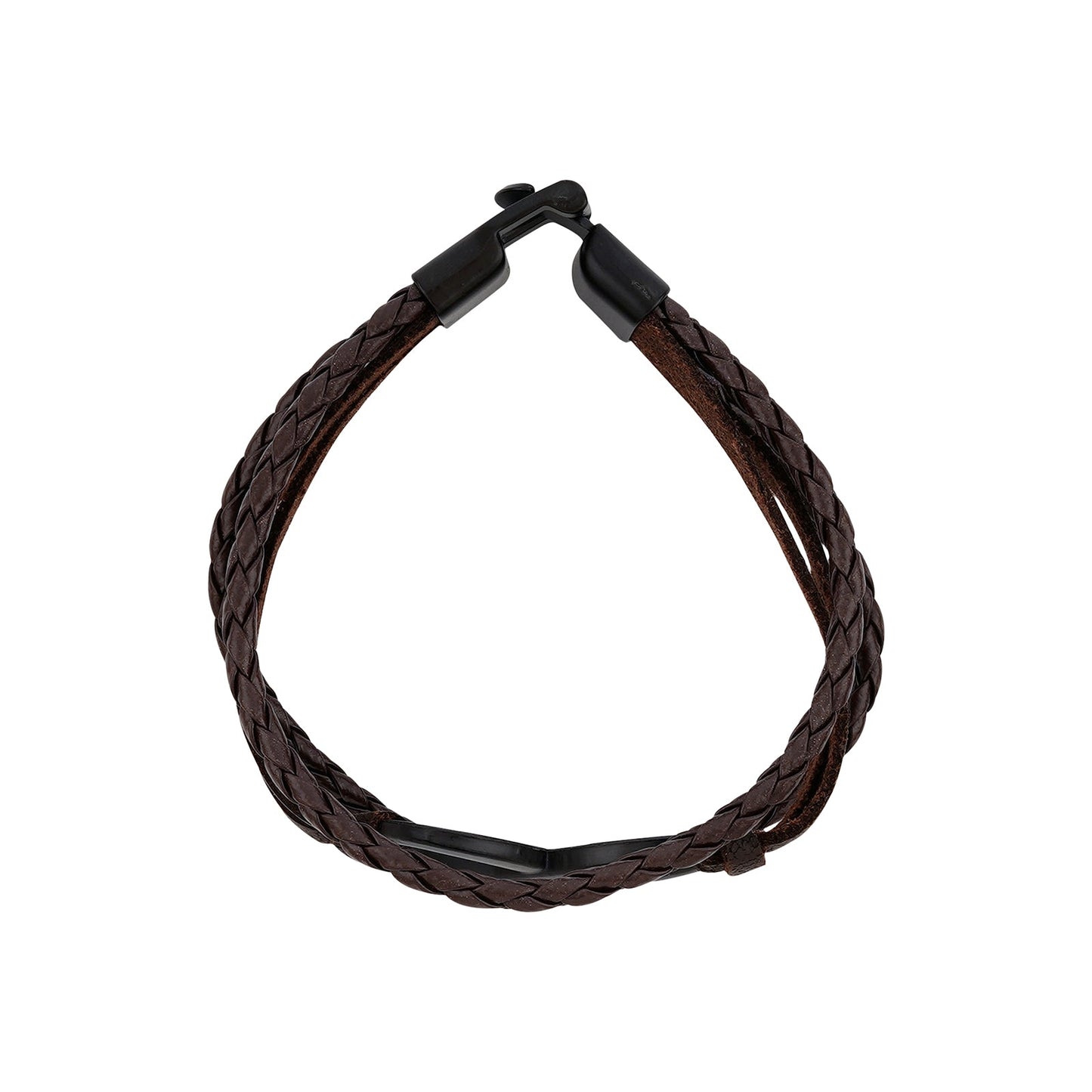 Infinite Men's Brown Leather Bracelet
