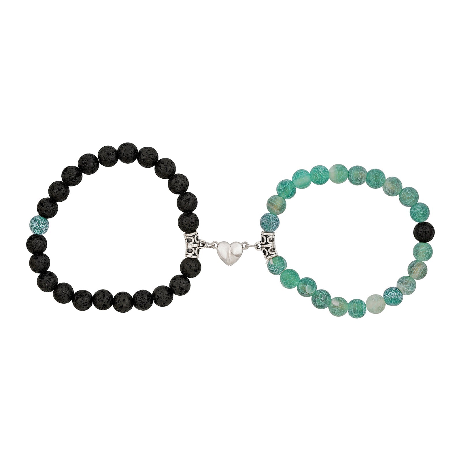 Sparks Fly Black And Blue Couple Beaded Bracelet