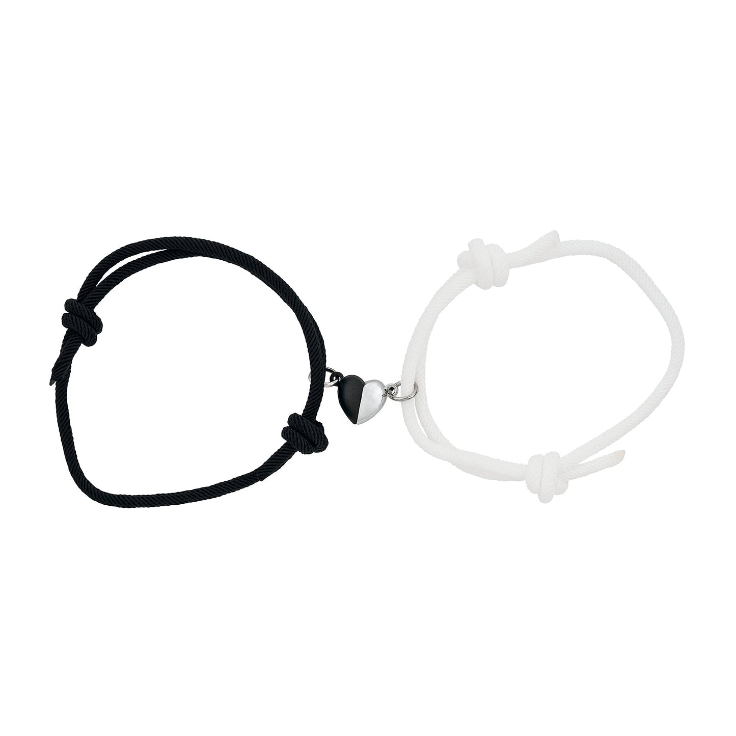 Love Story Black And White Couple Beaded Bracelet