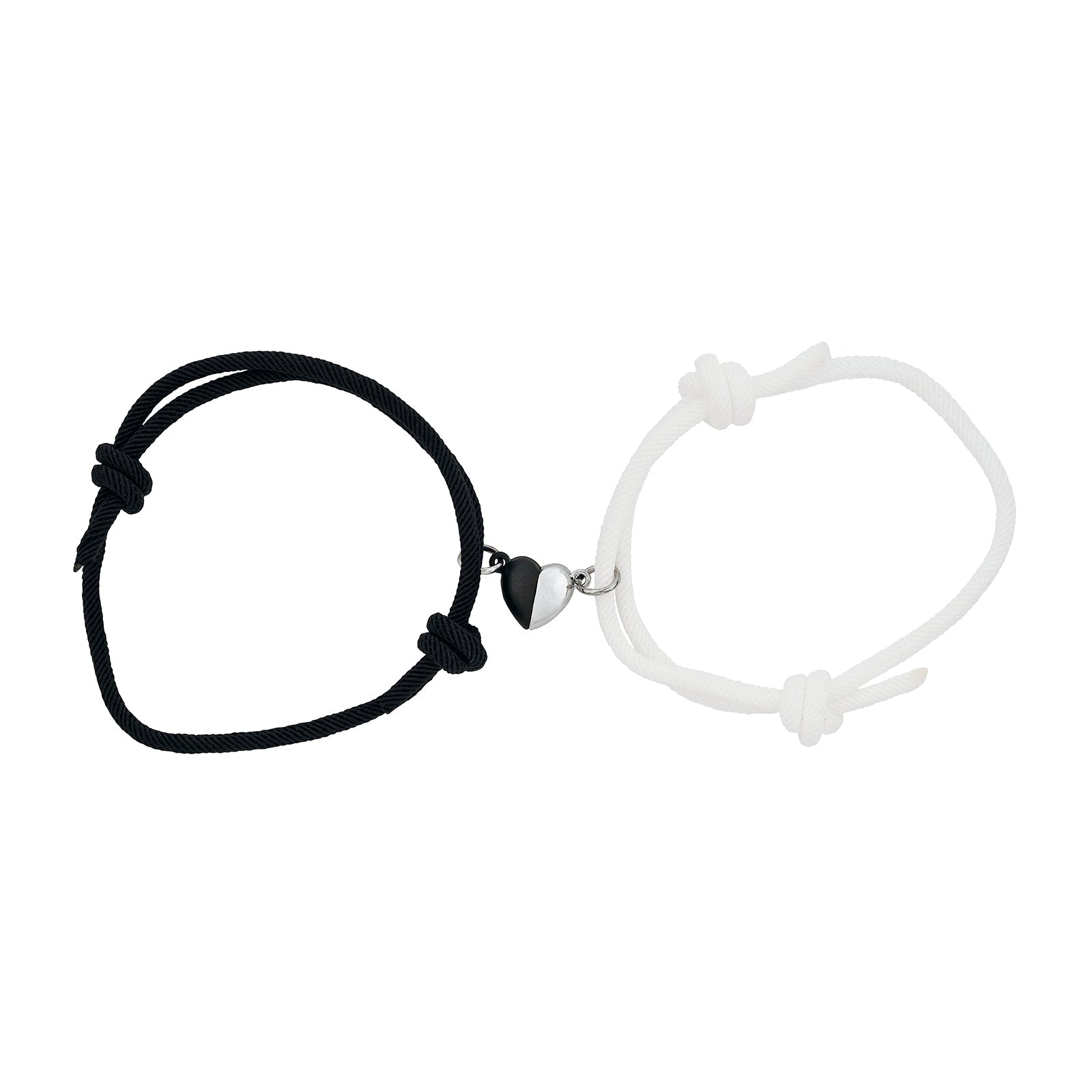 Love Story Black And White Couple Beaded Bracelet