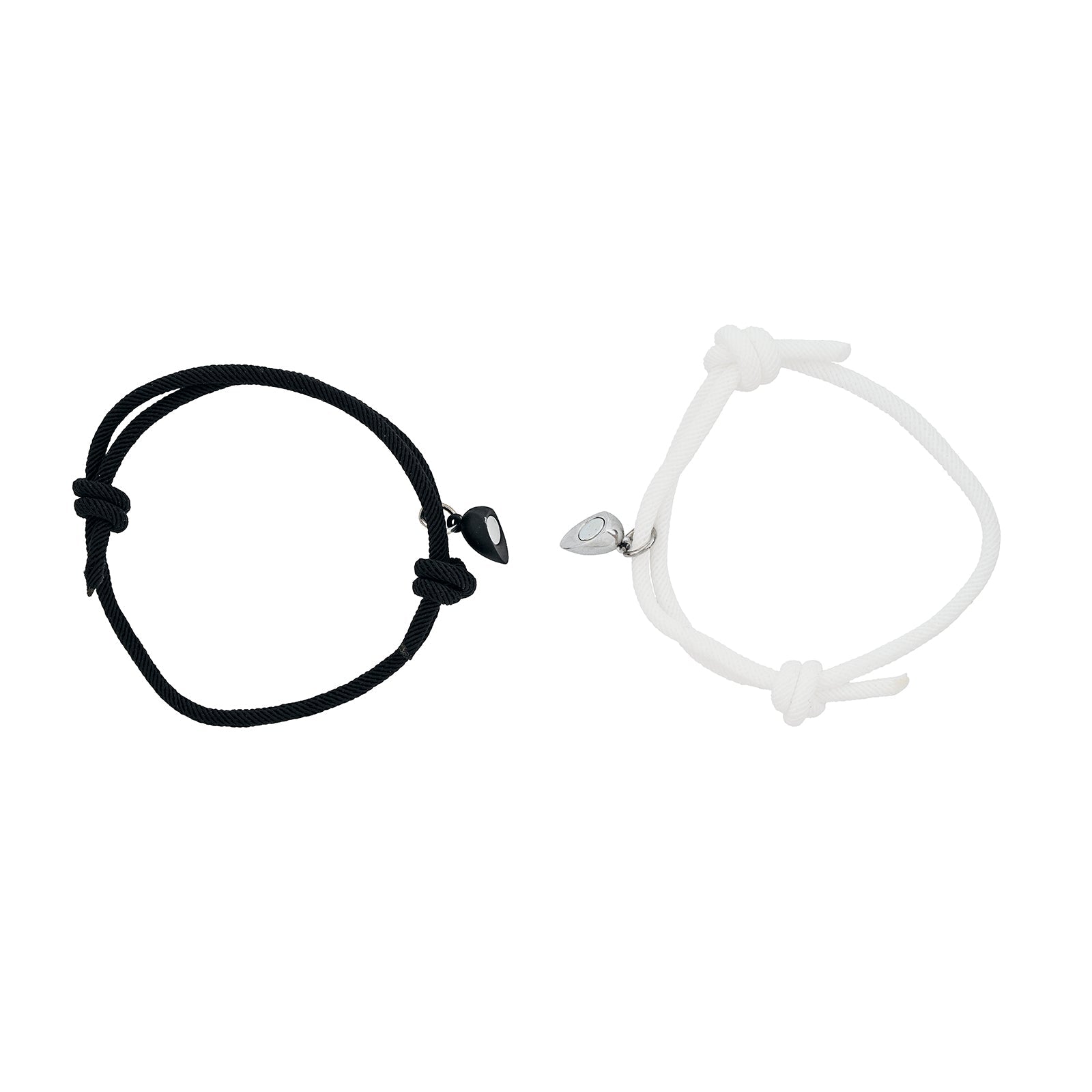 Love Story Black And White Couple Beaded Bracelet
