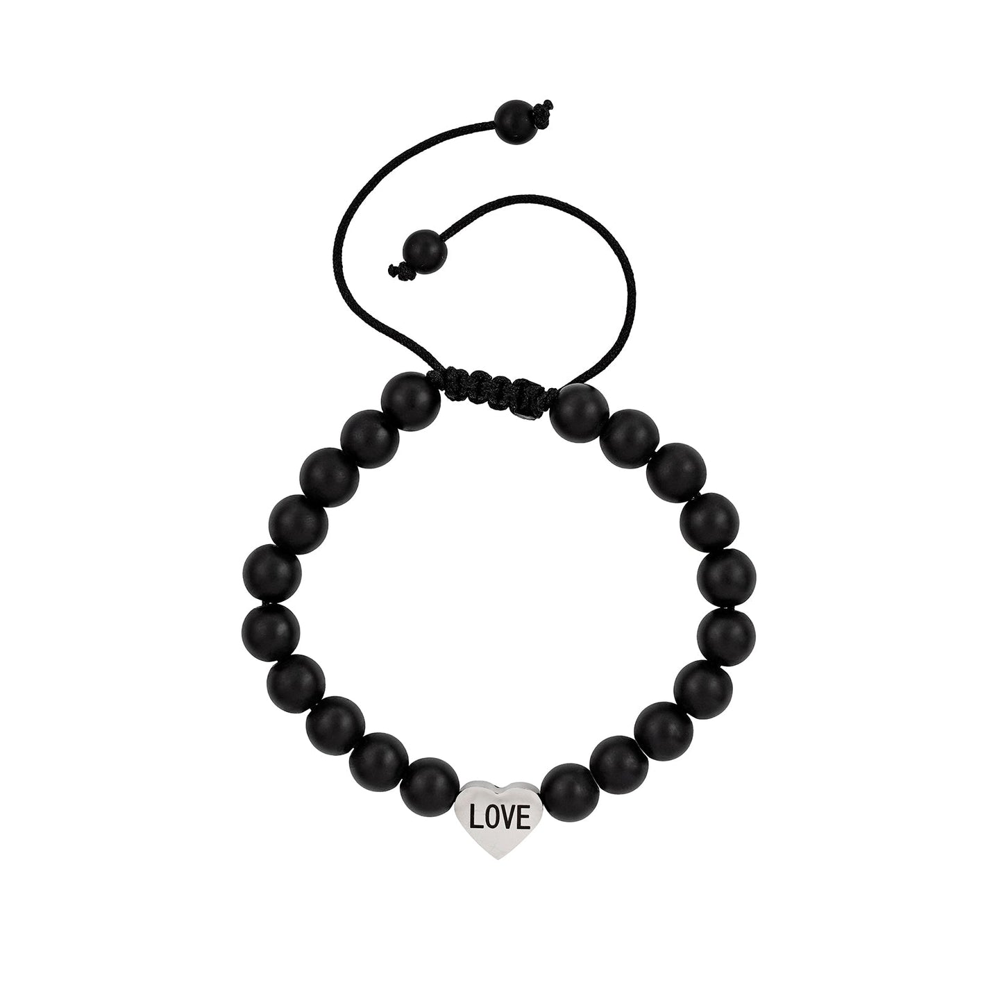Today Was a Fairytale Black Couple Beaded Bracelet