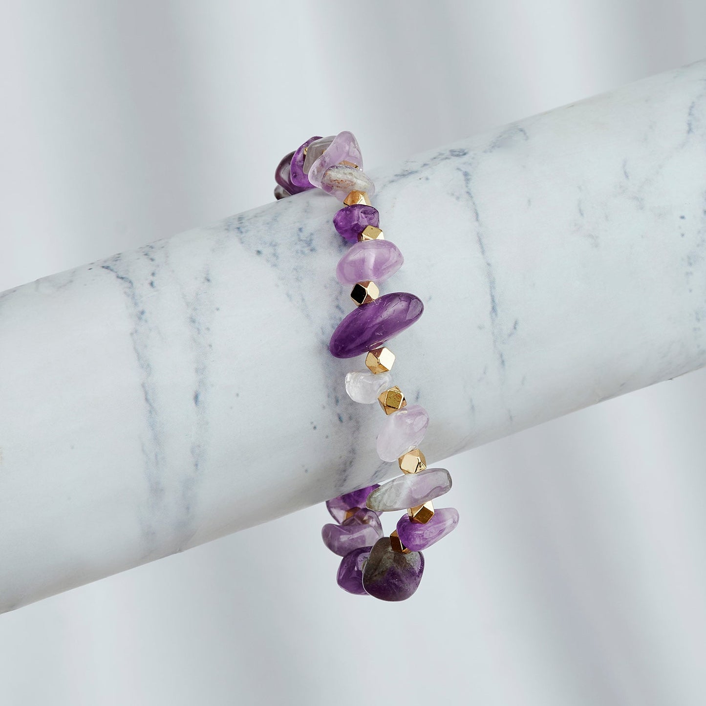 Bejewelled Purple Beaded Bracelet