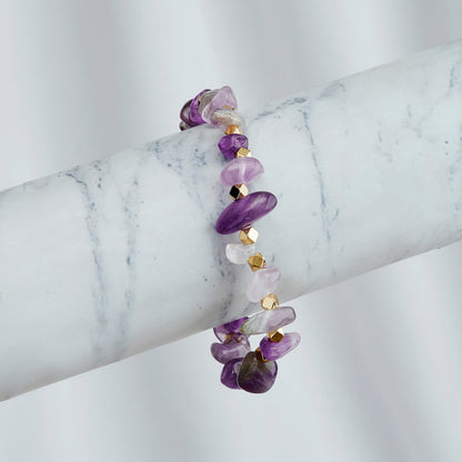 Bejewelled Purple Beaded Bracelet