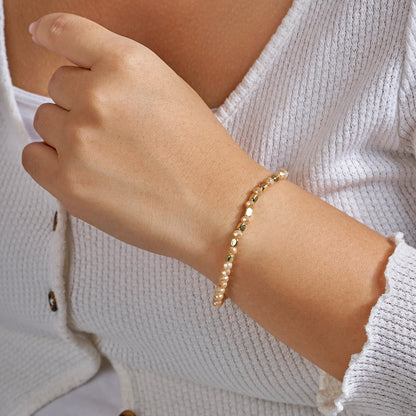 I Know Places cream Beaded Bracelet
