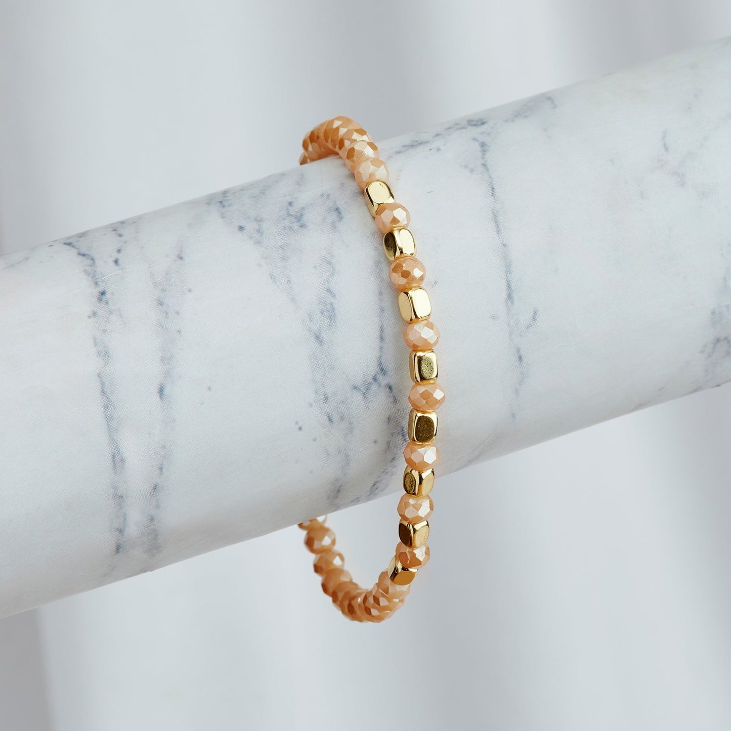 I Know Places cream Beaded Bracelet