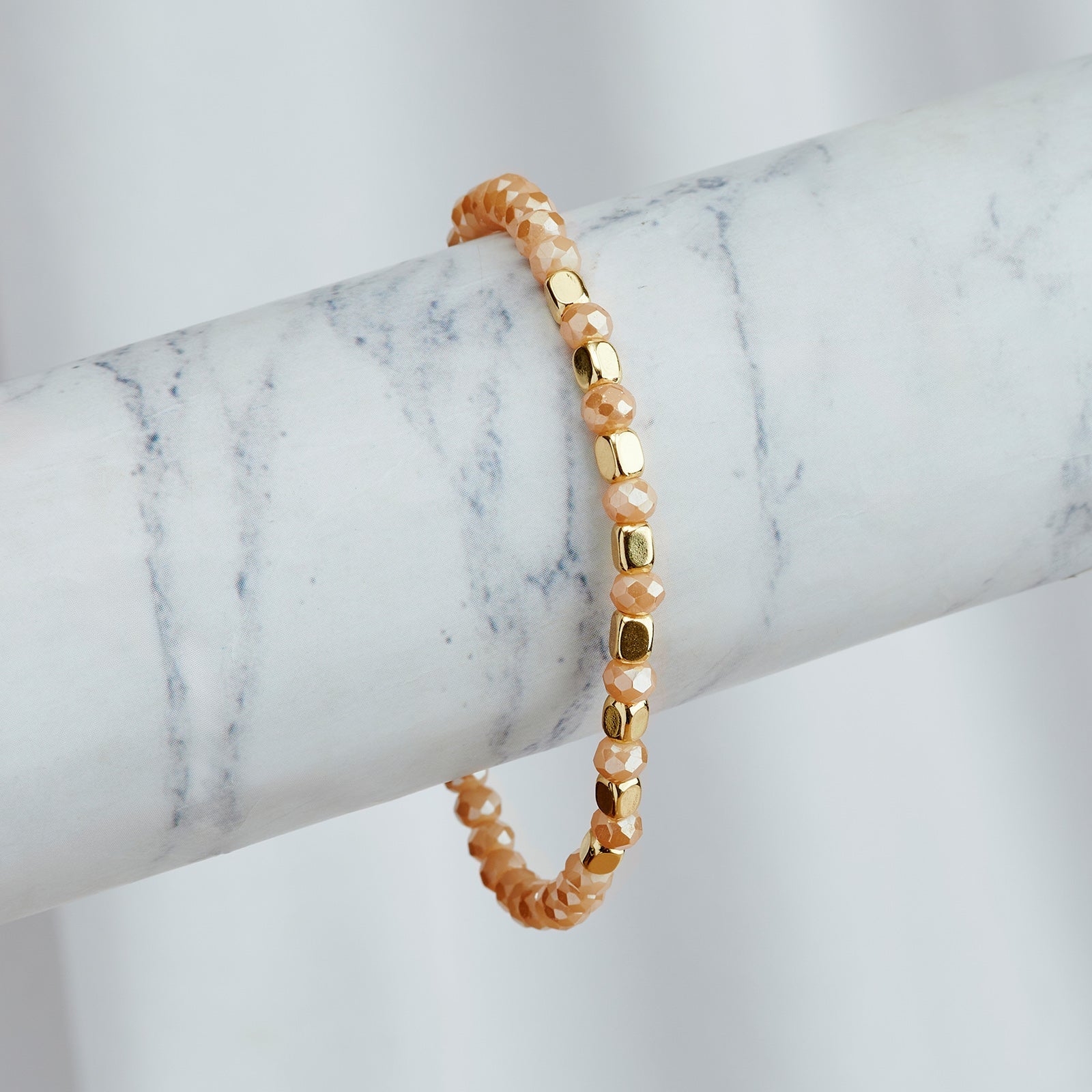 I Know Places cream Beaded Bracelet