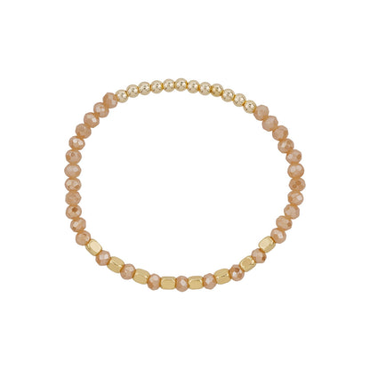 I Know Places cream Beaded Bracelet