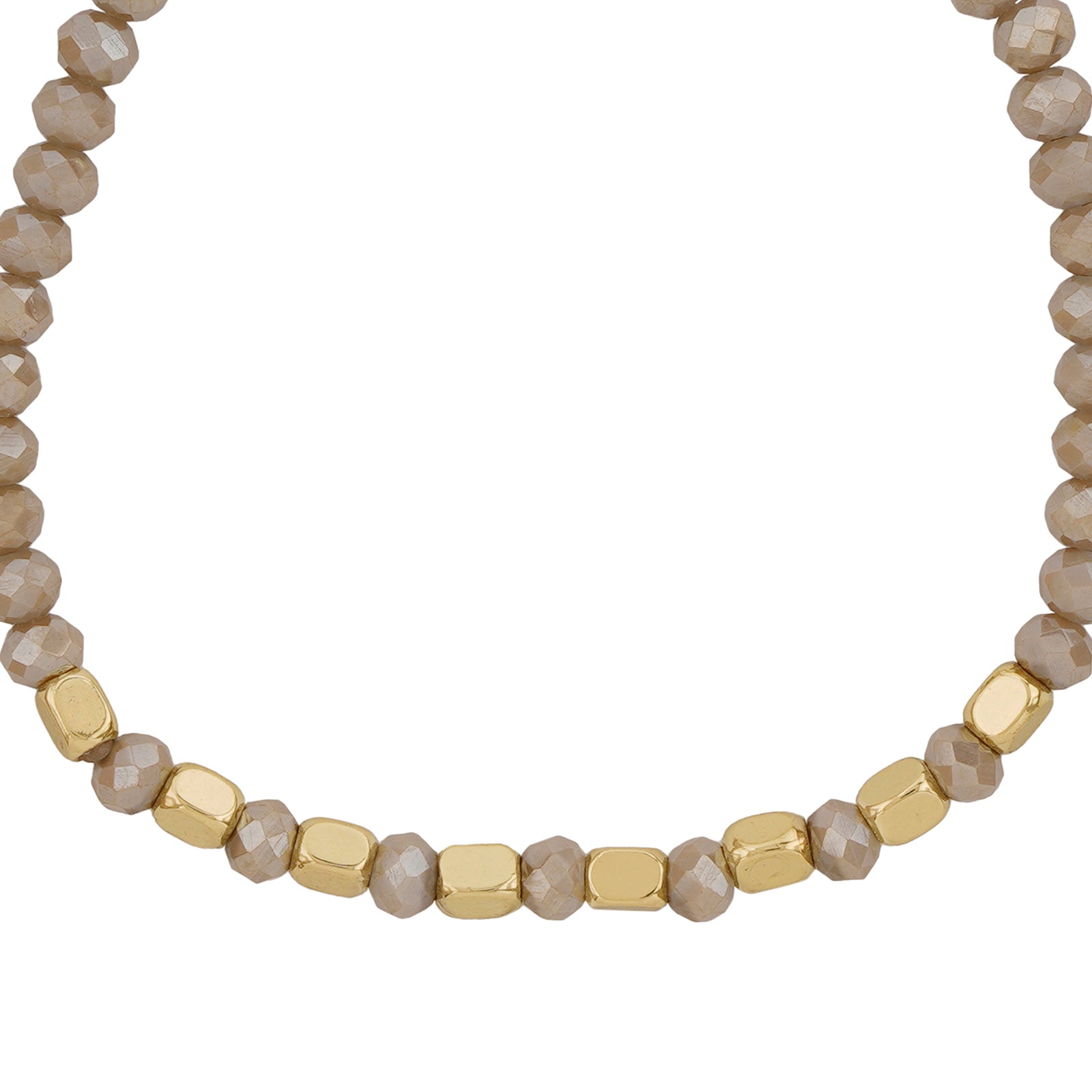 Out Of The Woods Grey And Gold Beaded Bracelet