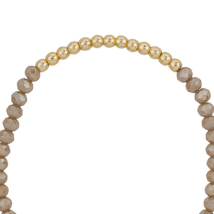 Out Of The Woods Grey And Gold Beaded Bracelet
