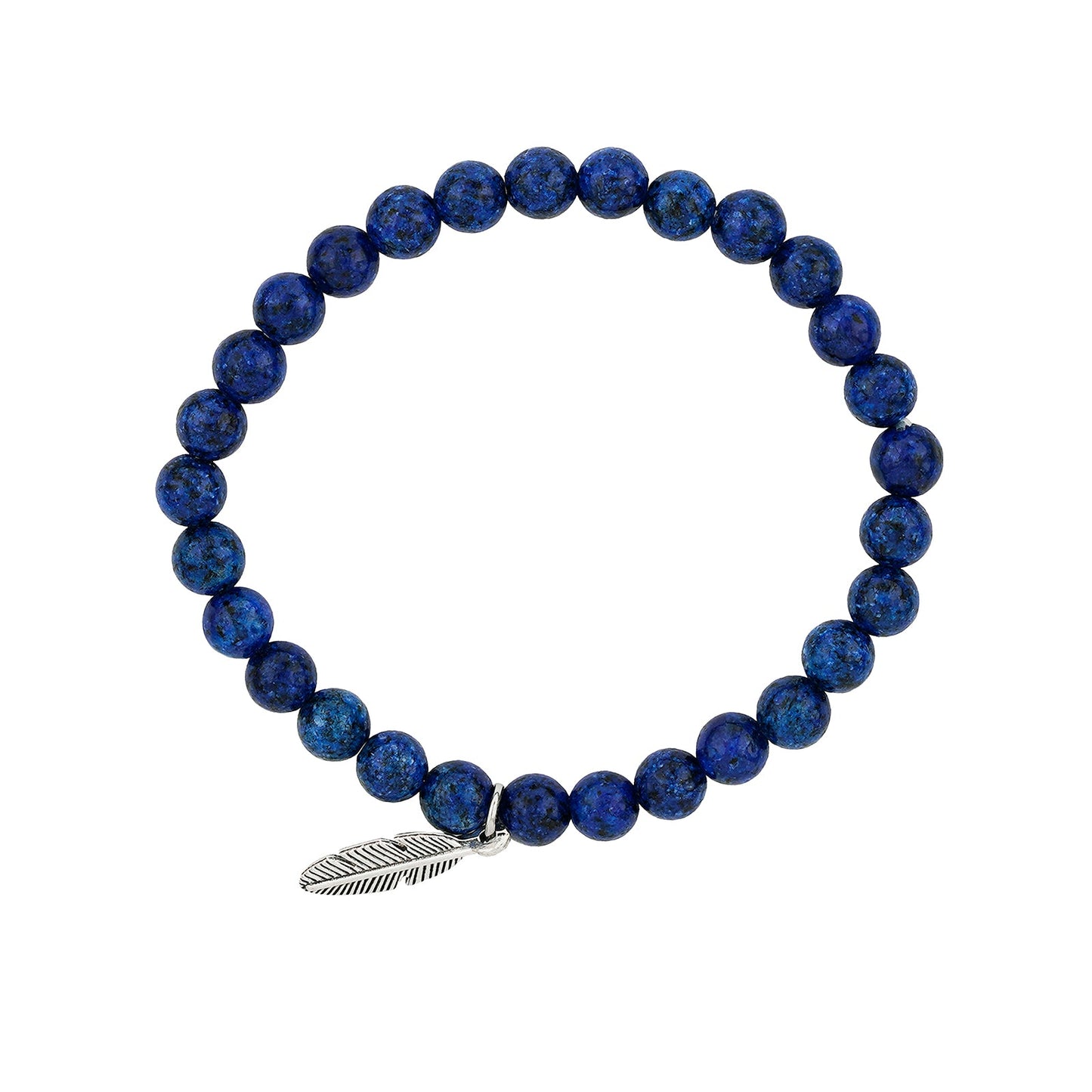 Snow On The Beach Blue Beaded Bracelet