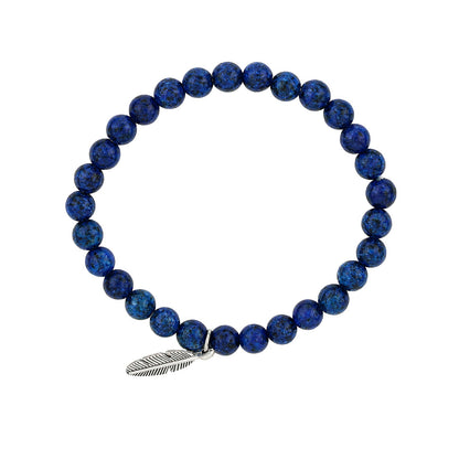 Snow On The Beach Blue Beaded Bracelet
