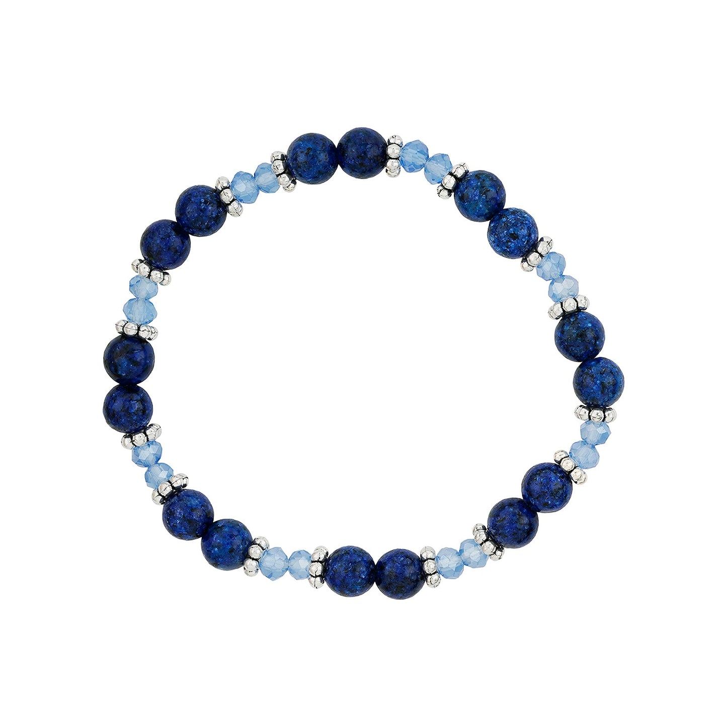 Snow On The Beach Blue Beaded Bracelet