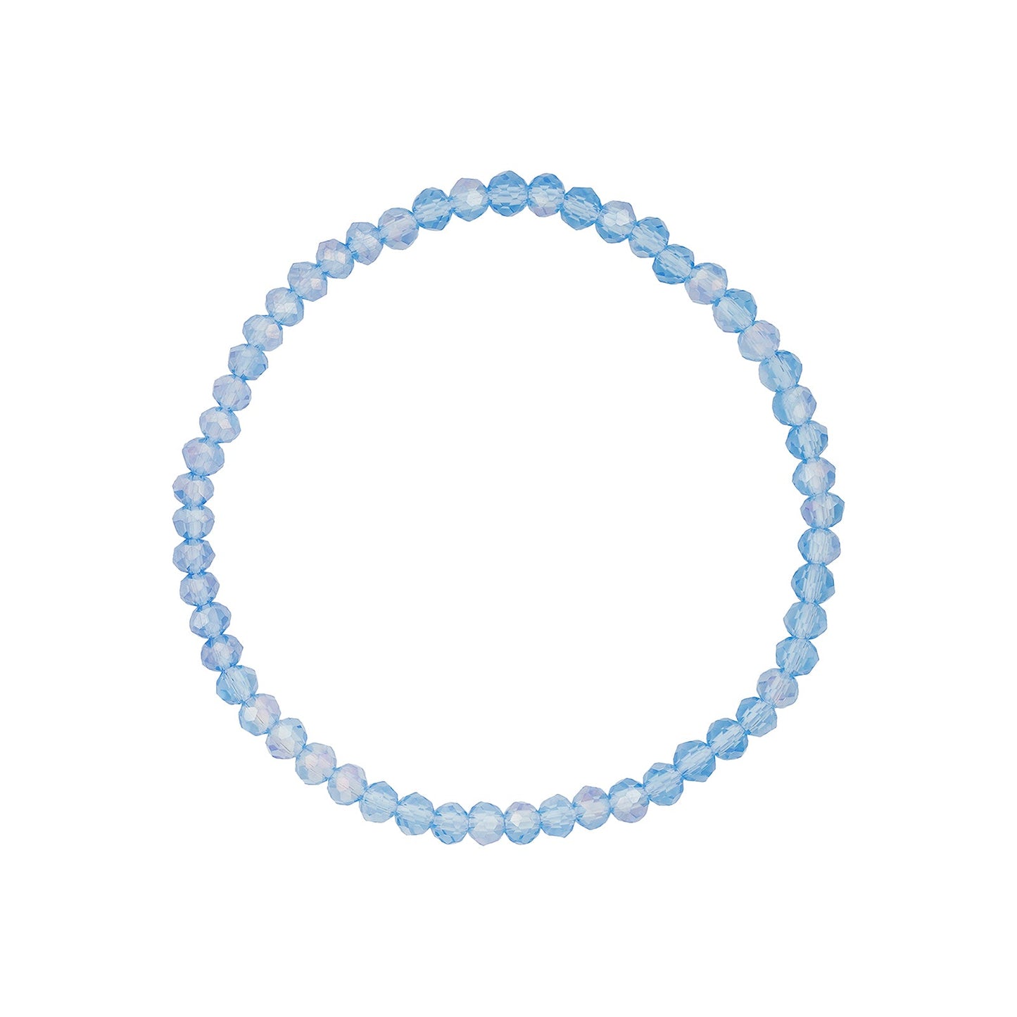 Snow On The Beach Blue Beaded Bracelet