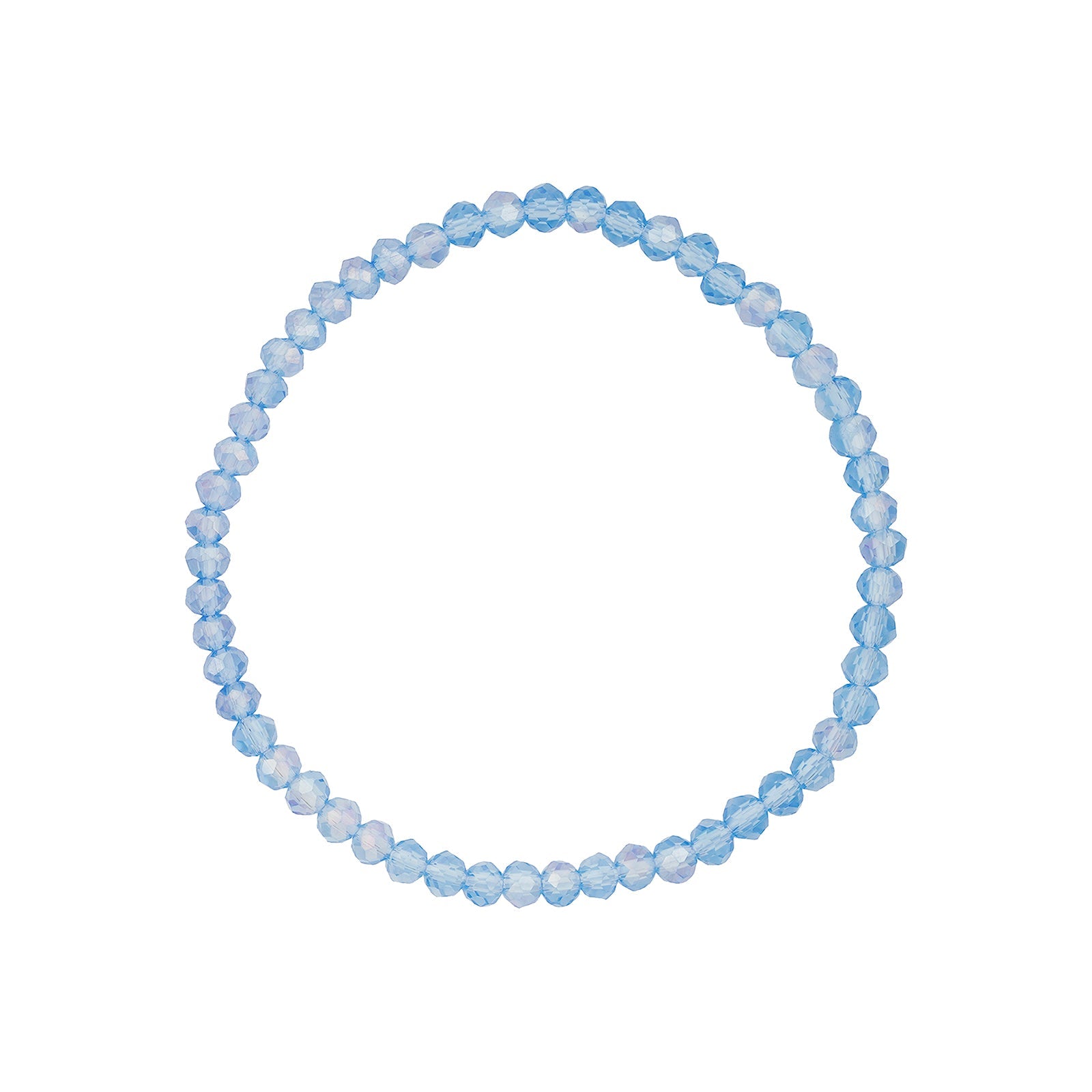 Snow On The Beach Blue Beaded Bracelet