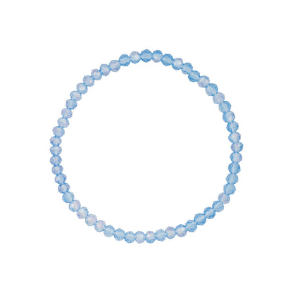 Snow On The Beach Blue Beaded Bracelet