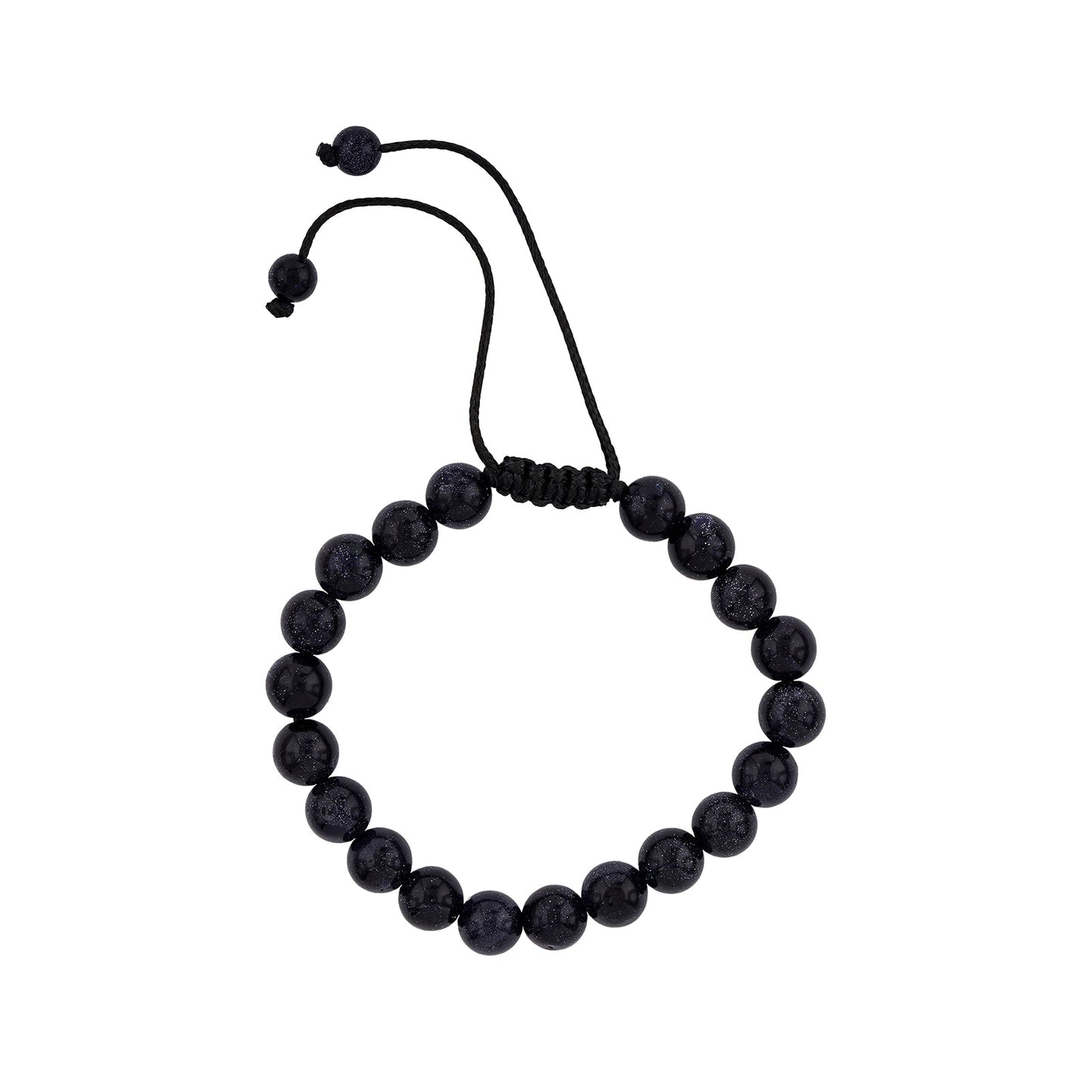Midnight Rain Deep Blue Beaded Bracelet