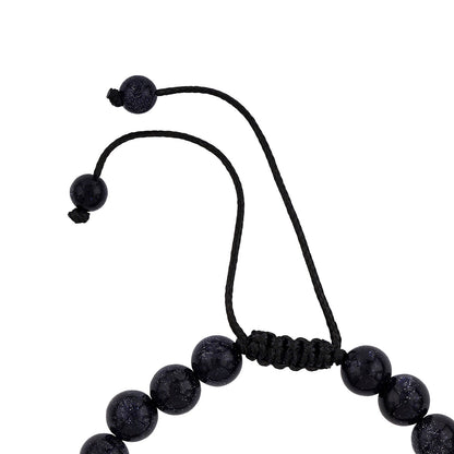 Midnight Rain Deep Blue Beaded Bracelet