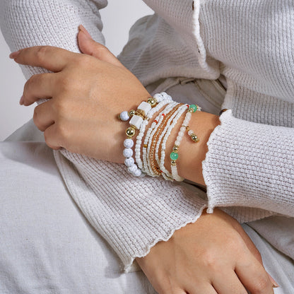 It's Nice To Have A Friend Cream Beaded Bracelet