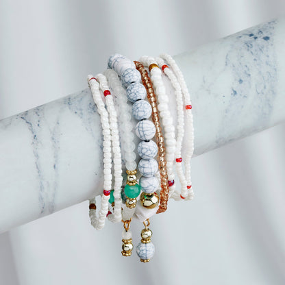 It's Nice To Have A Friend Cream Beaded Bracelet