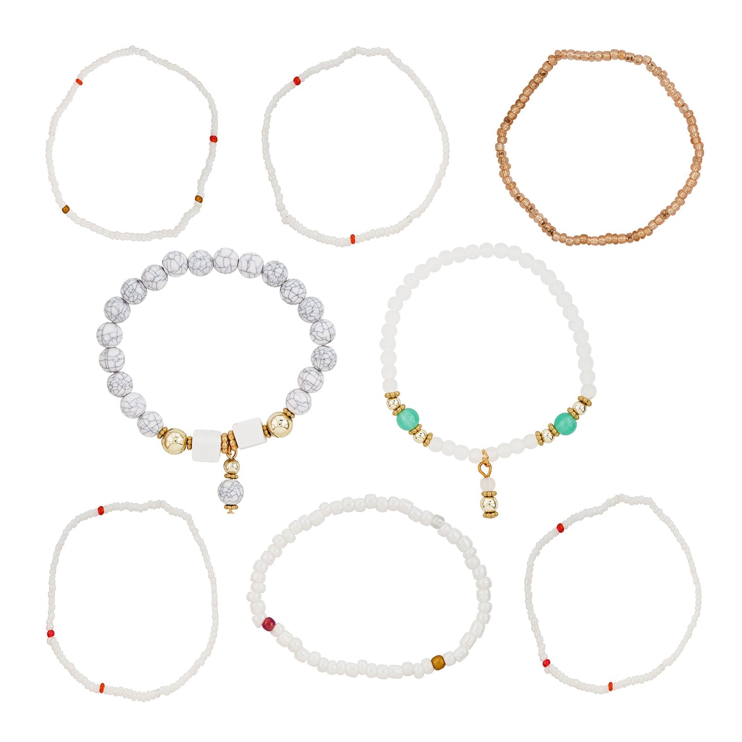 It's Nice To Have A Friend Cream Beaded Bracelet