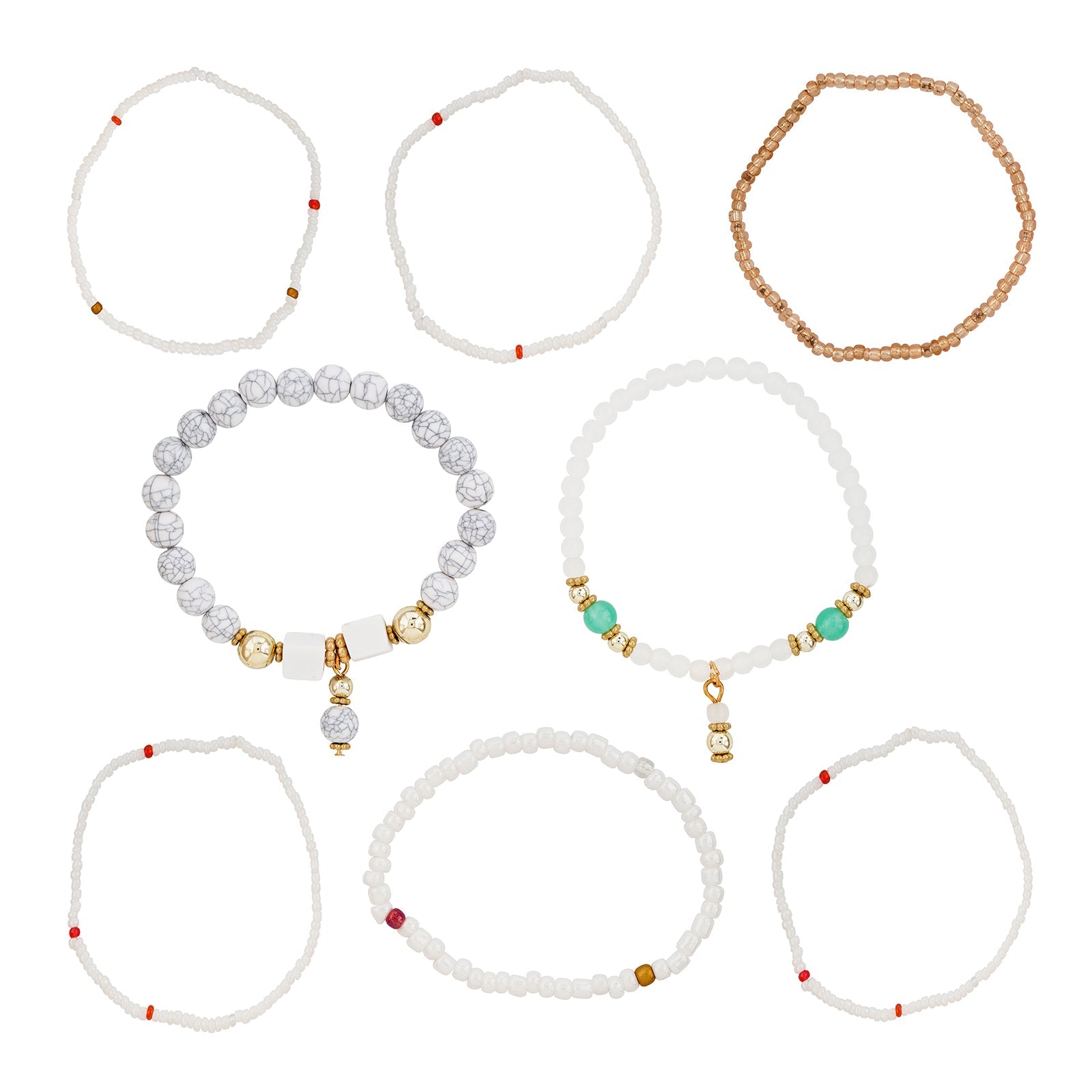 It's Nice To Have A Friend Cream Beaded Bracelet